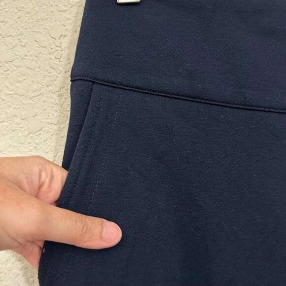 CABI Lido Skirt Navy Blue Tiered Straight Pencil Stretch Work Office - Picture 6 of 11